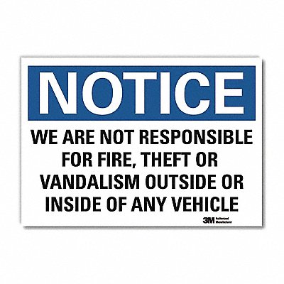 Notice Sign 7 x 10 Vinyl