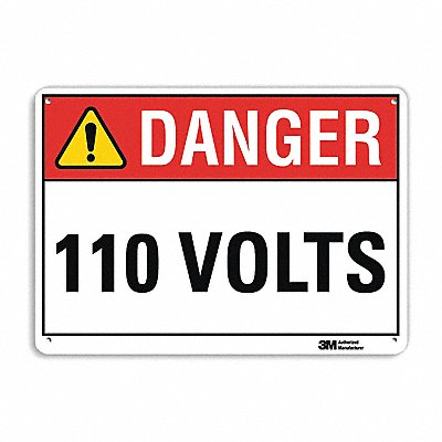 Danger Sign 4 Hole Mount 14inWx10inH