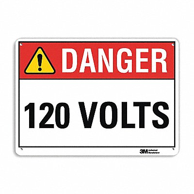 Danger Sign 4 Hole Mount 10in W x 7in H
