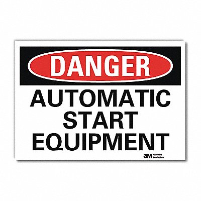 Danger Sign Self-Adhesv Mount 10inWx7inH
