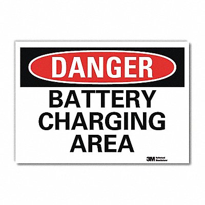 Danger Sign Self-Adhesv Mount 10inWx7inH