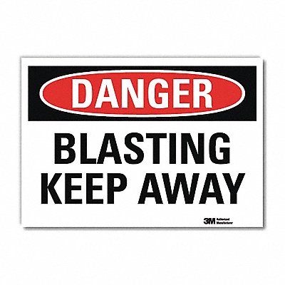 Danger Sign Self-Adhesv Mount 7inWx5inH