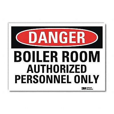 Danger Sign Slf-Adhesv Mount 14inWx10inH