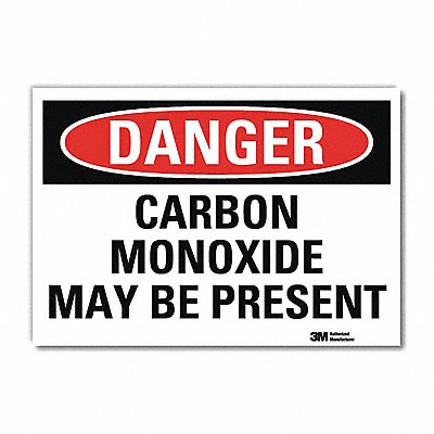 Danger Sign Self-Adhesv Mount 7inWx5inH
