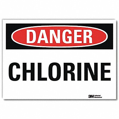 Danger Sign Self-Adhesv Mount 10inWx7inH