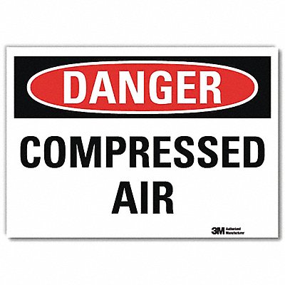 Danger Sign Self-Adhesv Mount 7inWx5inH