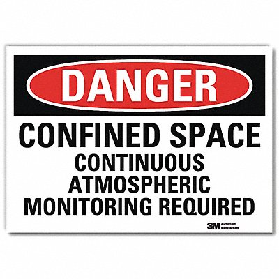 Danger Sign Self-Adhesv Mount 10inWx7inH