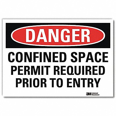 Danger Sign Self-Adhesv Mount 10inWx7inH
