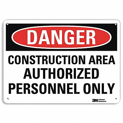 Danger Sign 4 Hole Mount 10in W x 7in H