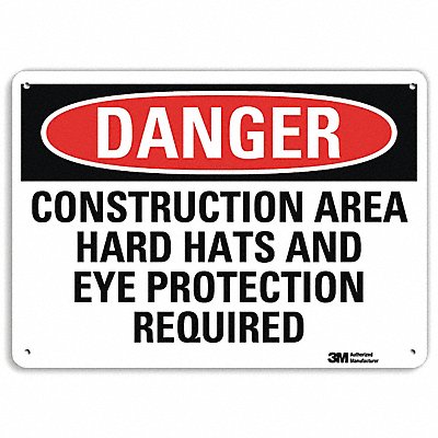 Danger Sign 4 Hole Mount 10in W x 7in H
