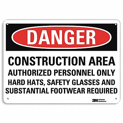 Danger Sign 4 Hole Mount 10in W x 7in H