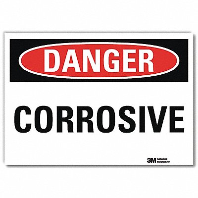 Danger Sign Self-Adhesv Mount 7inWx5inH
