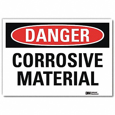 Danger Sign Self-Adhesv Mount 10inWx7inH
