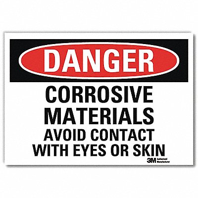 Danger Sign Slf-Adhesv Mount 14inWx10inH