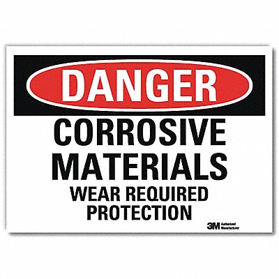 Danger Sign Self-Adhesv Mount 10inWx7inH