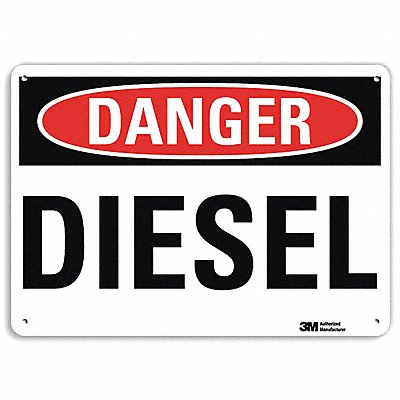 J7192 Danger Sign 4 Hole Mount 14inWx10inH