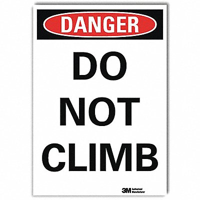 Danger Sign Slf-Adhesv Mount 10inWx14inH