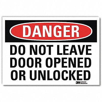 Danger Sign Self-Adhesv Mount 10inWx7inH