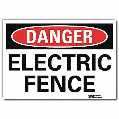 Danger Sign Self-Adhesv Mount 10inWx7inH