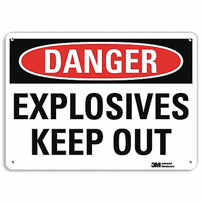 Danger Sign 4 Hole Mount 10in W x 7in H