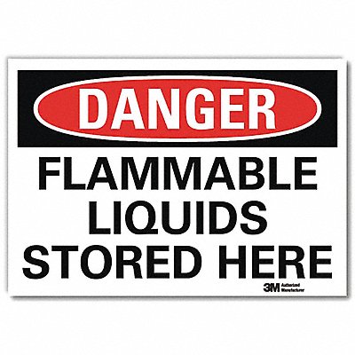Danger Sign Self-Adhesv Mount 10inWx7inH