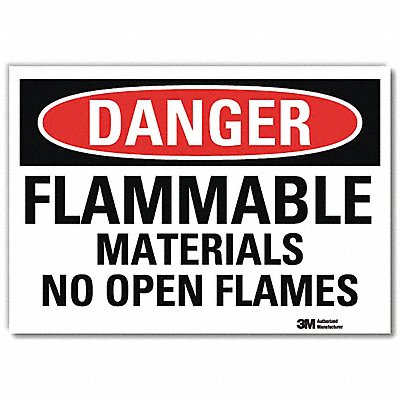Danger Sign Self-Adhesv Mount 10inWx7inH