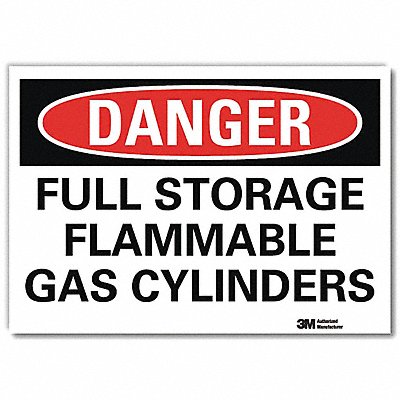 Danger Sign Self-Adhesv Mount 10inWx7inH