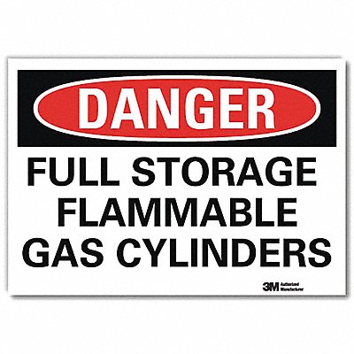 Danger Sign Self-Adhesv Mount 10inWx7inH