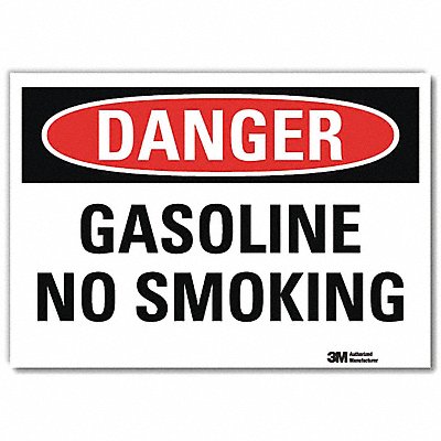 Danger No Smoking Sign Gasoline 10x14
