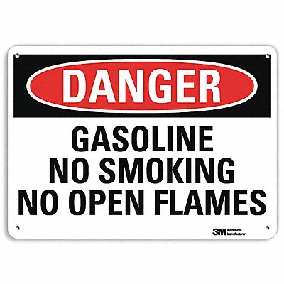 Danger No Smoking Sign Gasoline 7x10