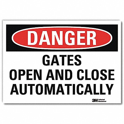Danger Sign Self-Adhesv Mount 10inWx7inH