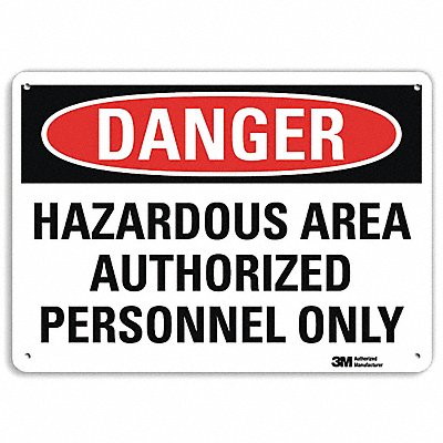 Danger Sign 4 Hole Mount 14inWx10inH