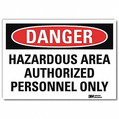 Danger Sign Slf-Adhesv Mount 14inWx10inH