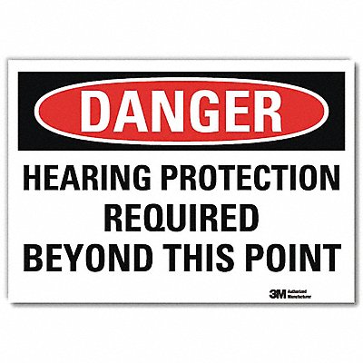 Danger Sign Self-Adhesv Mount 10inWx7inH