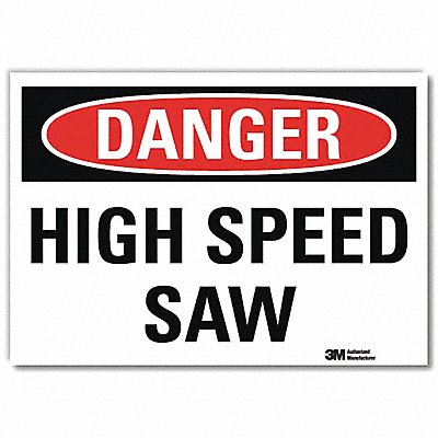 Danger Sign Self-Adhesv Mount 10inWx7inH