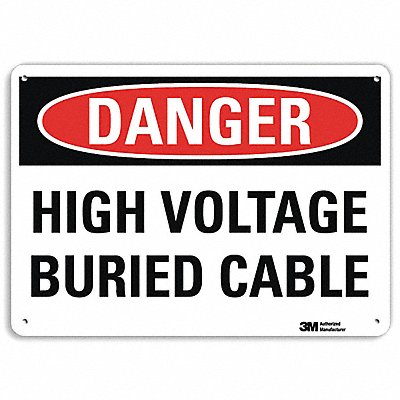 Danger Sign 4 Hole Mount 10in W x 7in H