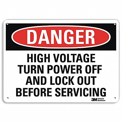 Danger Sign 4 Hole Mount 14inWx10inH