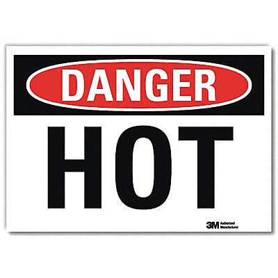 Danger Sign Self-Adhesv Mount 10inWx7inH