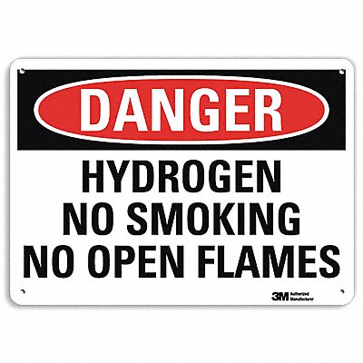 Danger No Smoking Sign Hydrogen 10x14