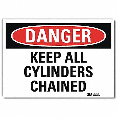 Danger Sign Self-Adhesv Mount 7inWx5inH