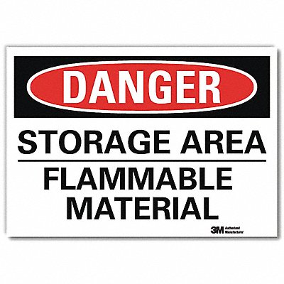 Danger Sign Self-Adhesv Mount 10inWx7inH
