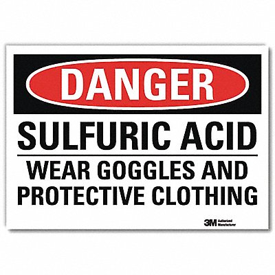 Danger Sign Self-Adhesv Mount 10inWx7inH