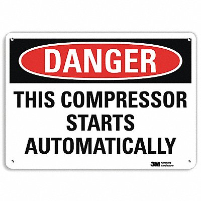 Danger Sign 4 Hole Mount 10in W x 7in H