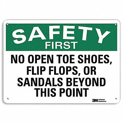 Safety Sign 14 W x 10 H 0.055 Thick