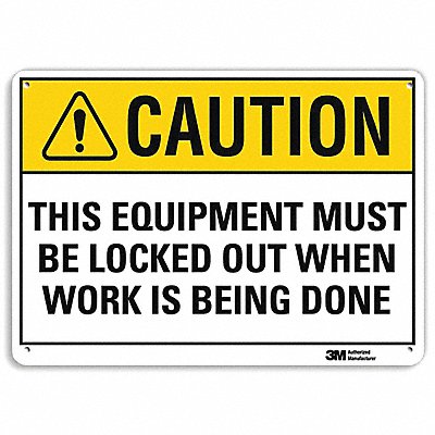 Safety Sign Text and Symbol 10in.H