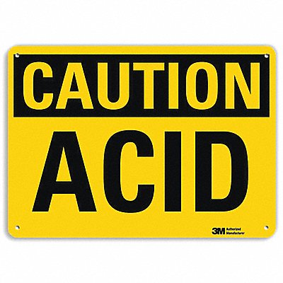Safety Sign Acid 7in.H