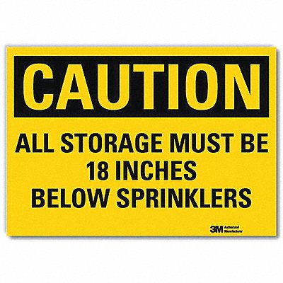 Safety Sign Self-Adhesive 7in.H x 10in.W