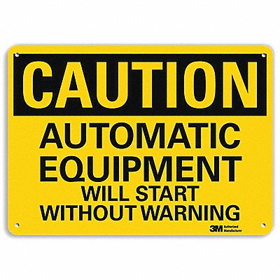 Safety Sign Automatic Equipment 7in.H