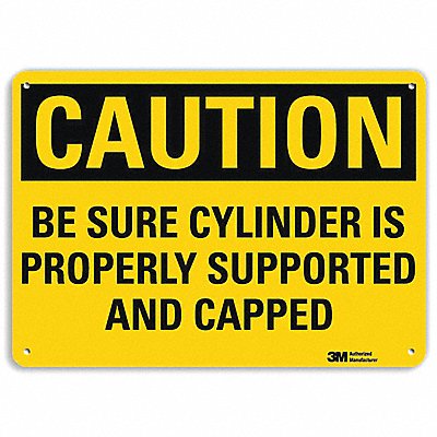 Safety Sign Cylinder Capped 10in.H