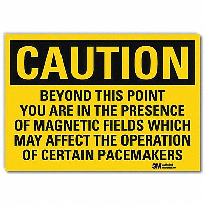 Safety Sign Prsnc Magnetic Fields 10in.W